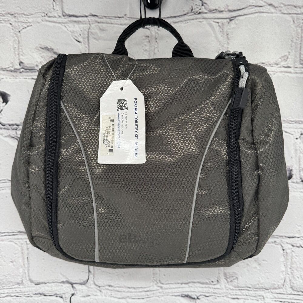 NWT eBags Portage Toiletry Kit Medium Titanium Gray Travel Bag